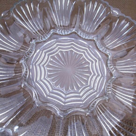 Vintage Anchor Hocking Deviled Egg Glass Tray - Picture 14 of 16